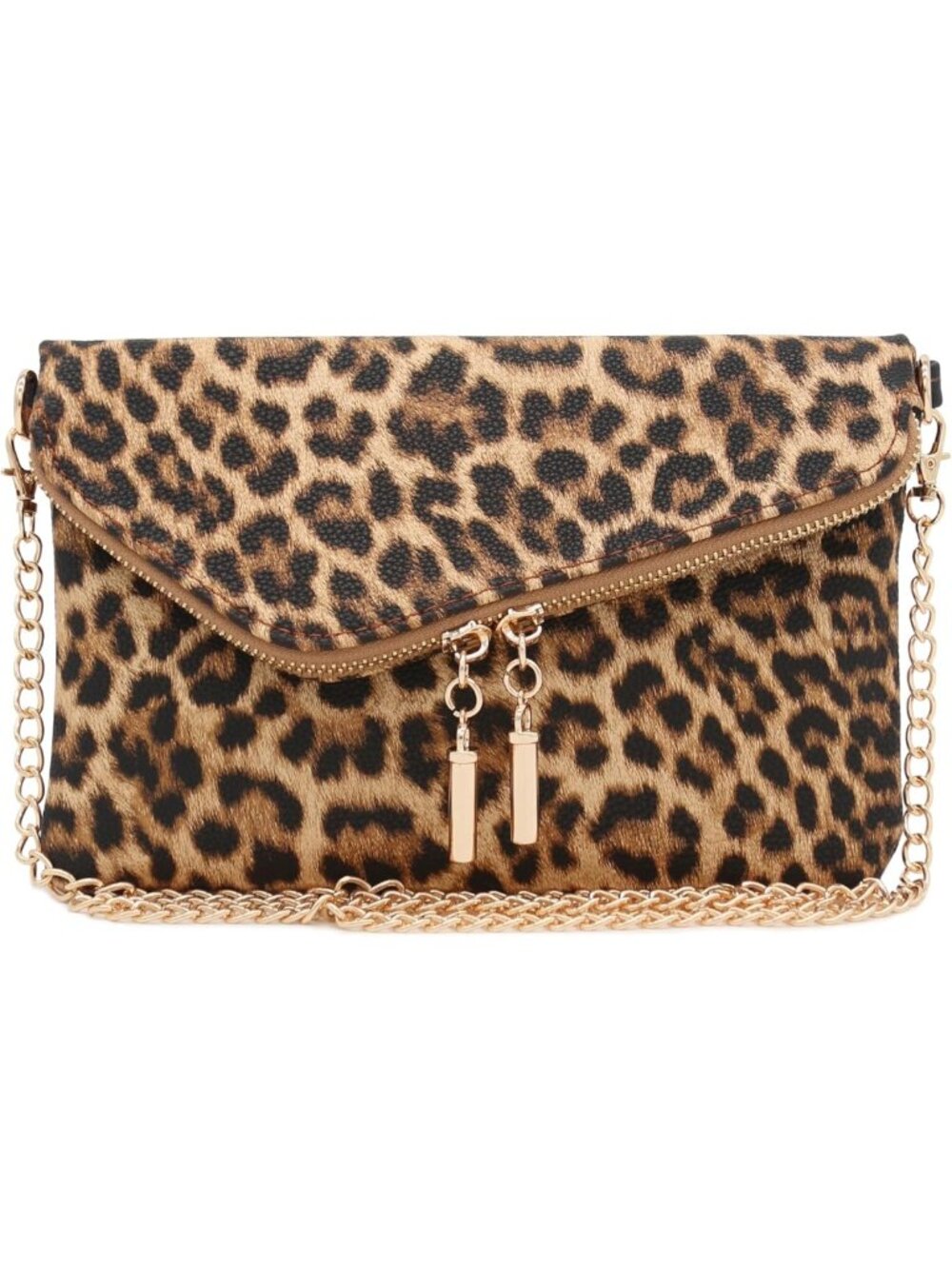 Chic Envelope Wristlet Clutch Crossbody Bag with Chain Strap - Stylish